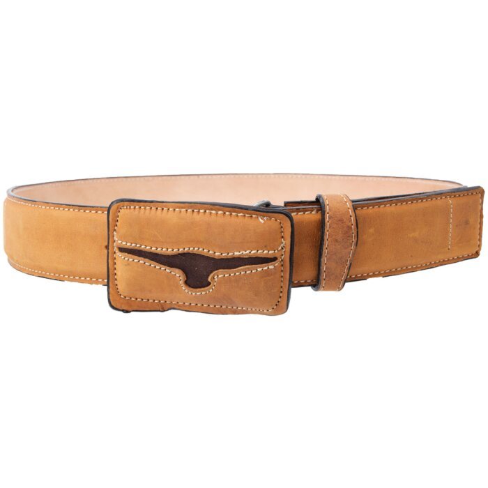 Cinto Vaquero Color Miel Hebilla Diseño Torito WD 11-1551