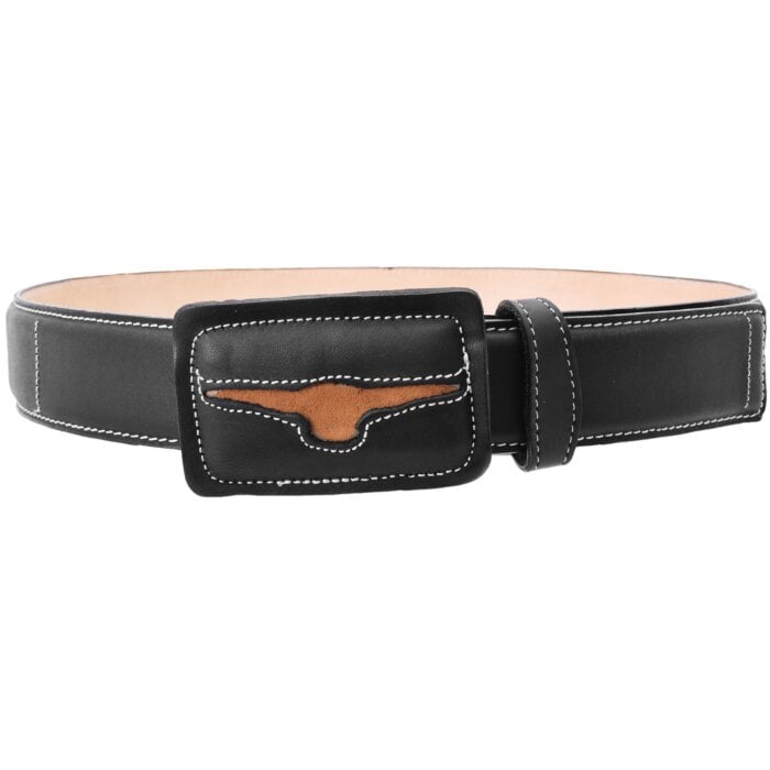 Cinto Vaquero Color Negro Diseño Torito WD 11-1553