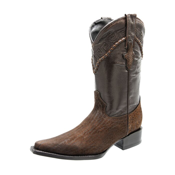 Botas Vaqueras Color Café Horma 3X Piel Cuello De Toro WD 11-083