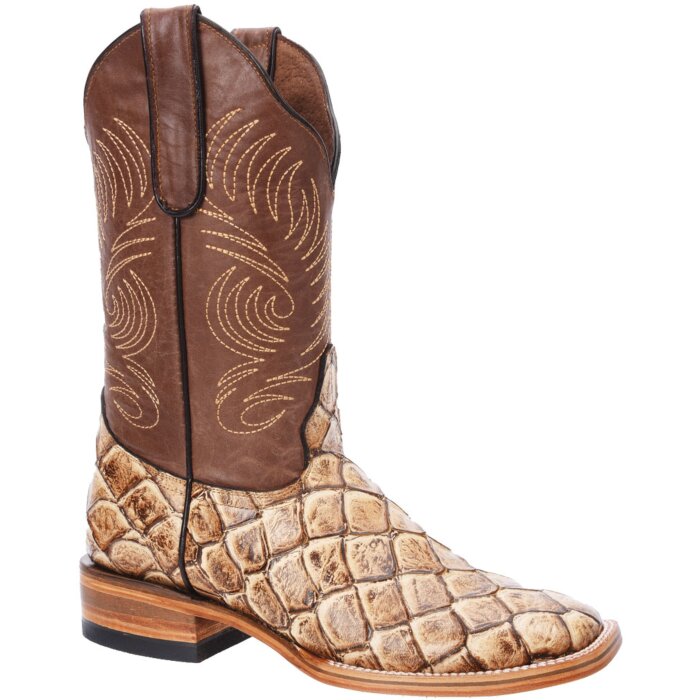 Botas Rodeo Piel Grabada Monster Fish Color Orix WD 11-290