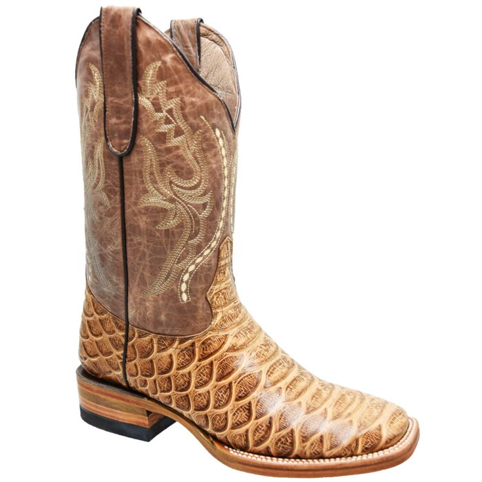 Botas Rodeo Piel Con Grabado Pitón (Python) Color Orix WD 11-296