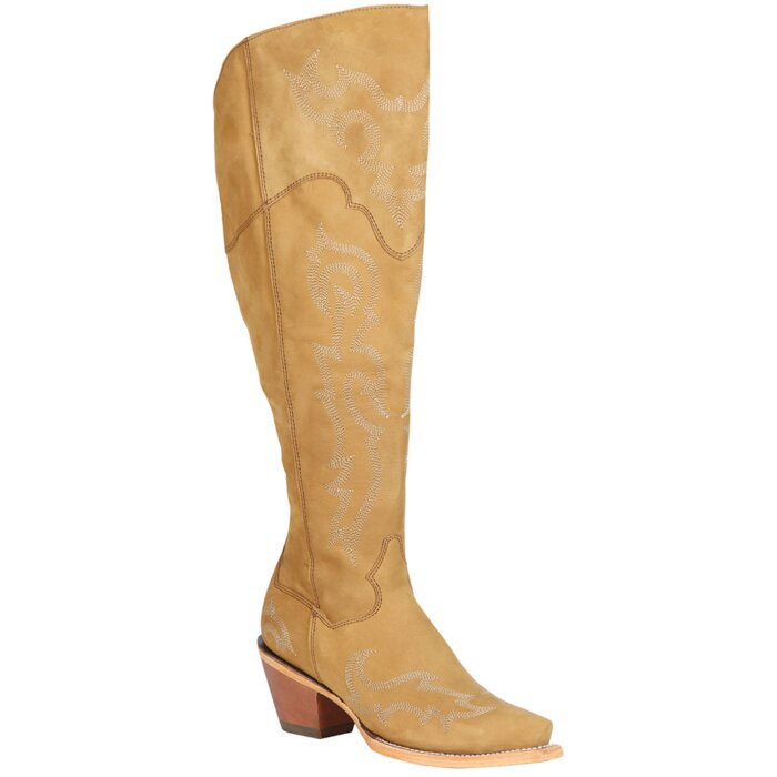 Botas Altas Retro 20" Para Mujer Olio Nobuck Miel 43919