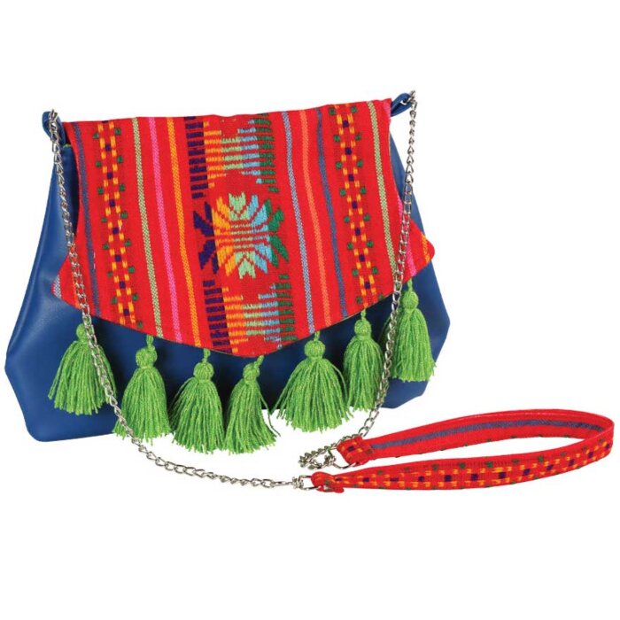 Crossbody Bag Artesanal De Cambaya Color Azul 603022