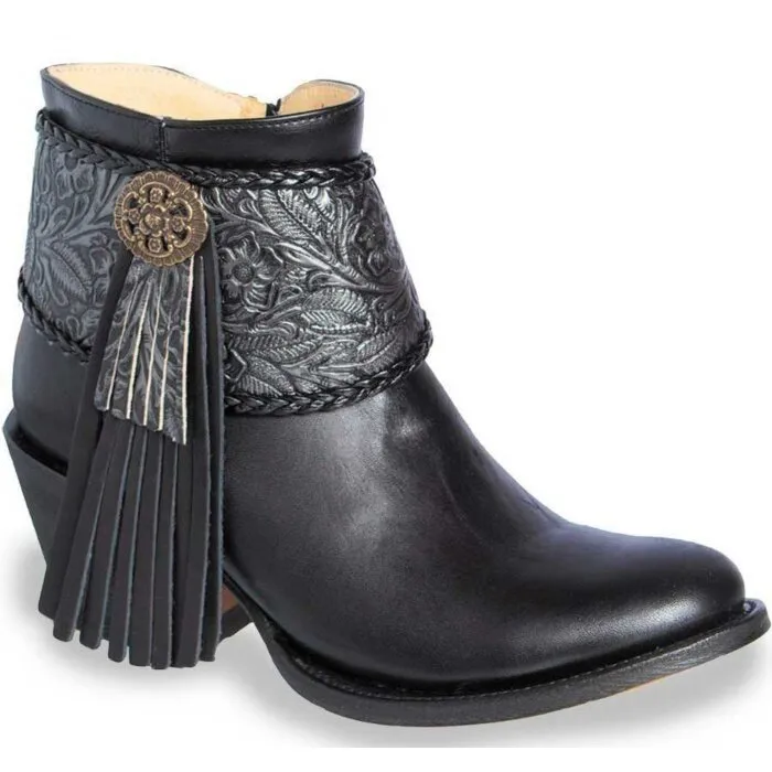 Botines para Dama c/Strap Cincelado D102