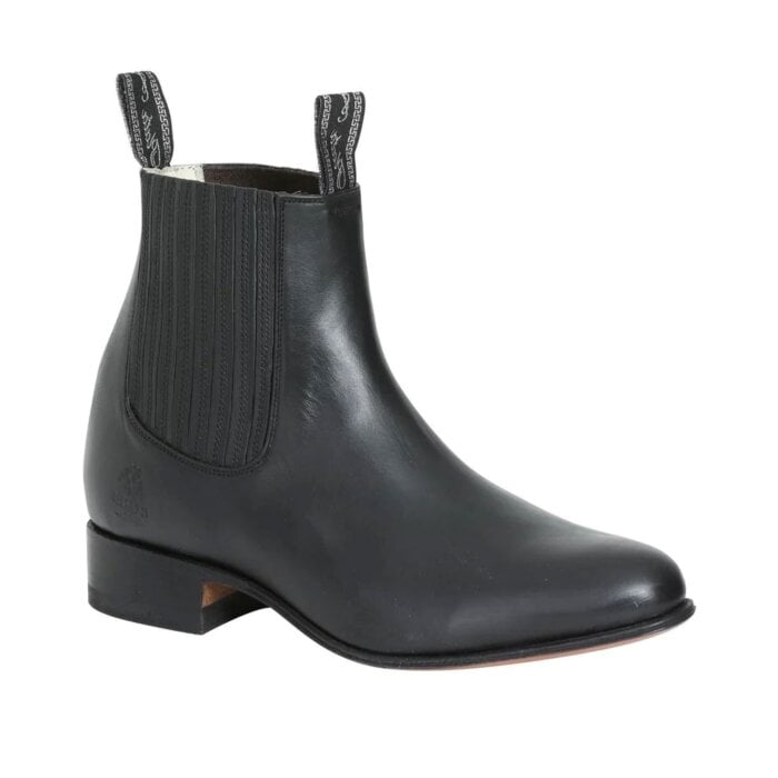 Botin Charro Piel De Venado Negro 232