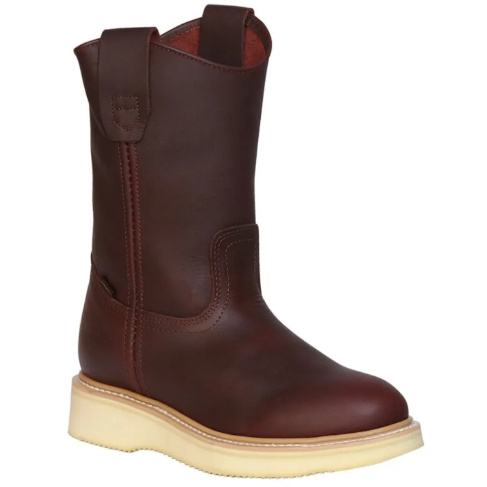 Botas de trabajo para mujer Establo 91542 en piel Grasso color shedron, con suela Mil Rayas ideal para entornos con lodo.