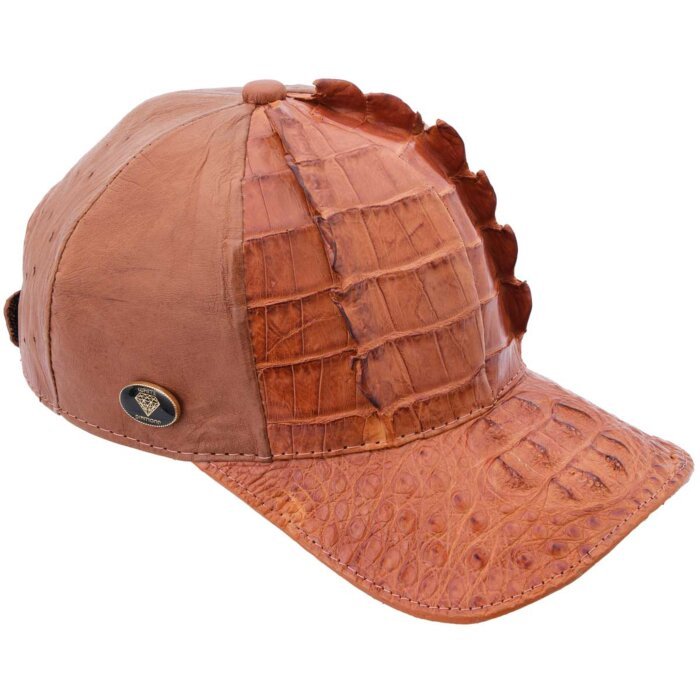 Gorra Piel Cocodrilo Cola Cognac WD 10-1788