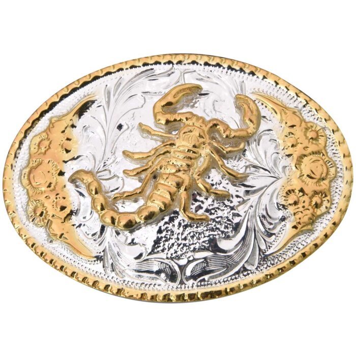 Hebilla Vaquera Para Niño Alacrán Dorado