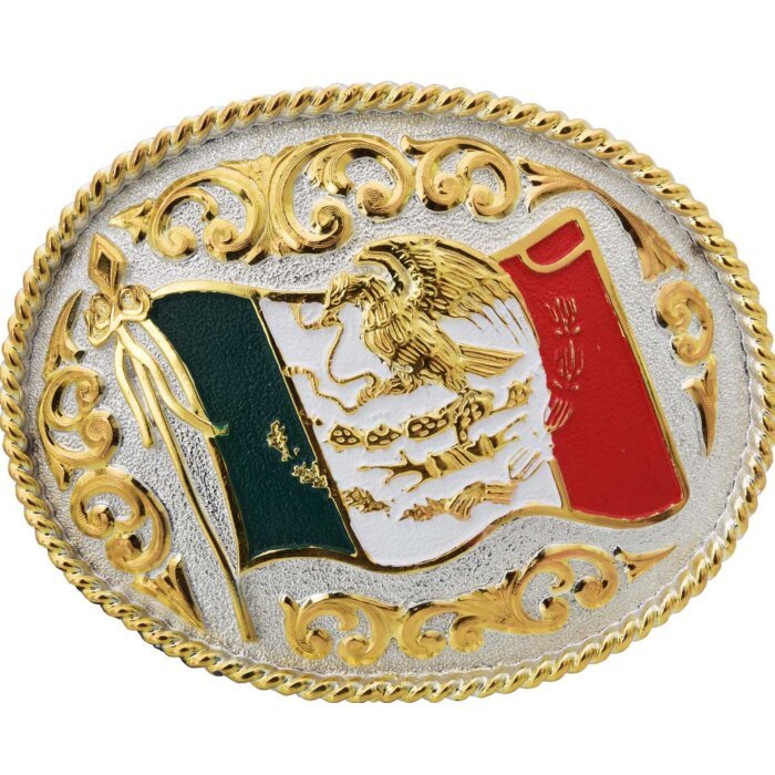 Hebilla Vaquera Bandera Mexicana WD 11-1280