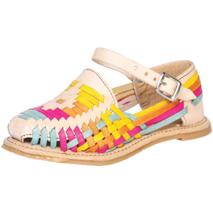 Huarache Para Niña Panchito Artesanal 601958 Natural-Multicolor