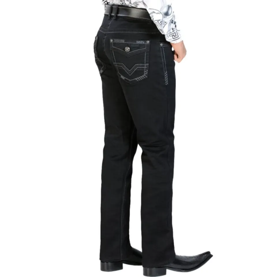 Lamasini Jeans Vaqueros Modern Boots Jet Black 1863