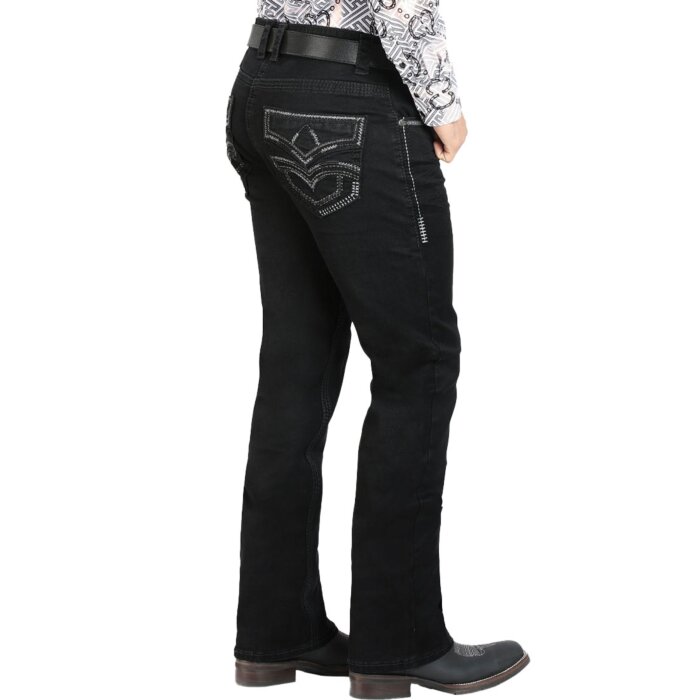Pantalones Lamasini Vaqueros Deslavados Jet Black 1867