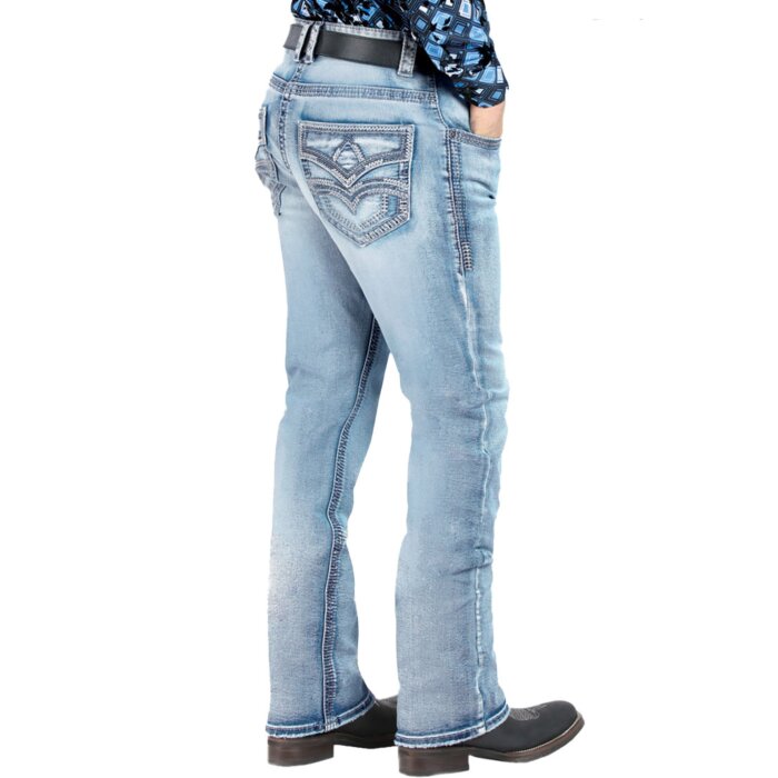 Pantalones Lamasini Vaqueros Deslavados Azul Claro 1867