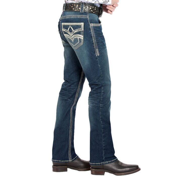 Pantalones Lamasini Vaqueros Deslavados Azul Medio 1867