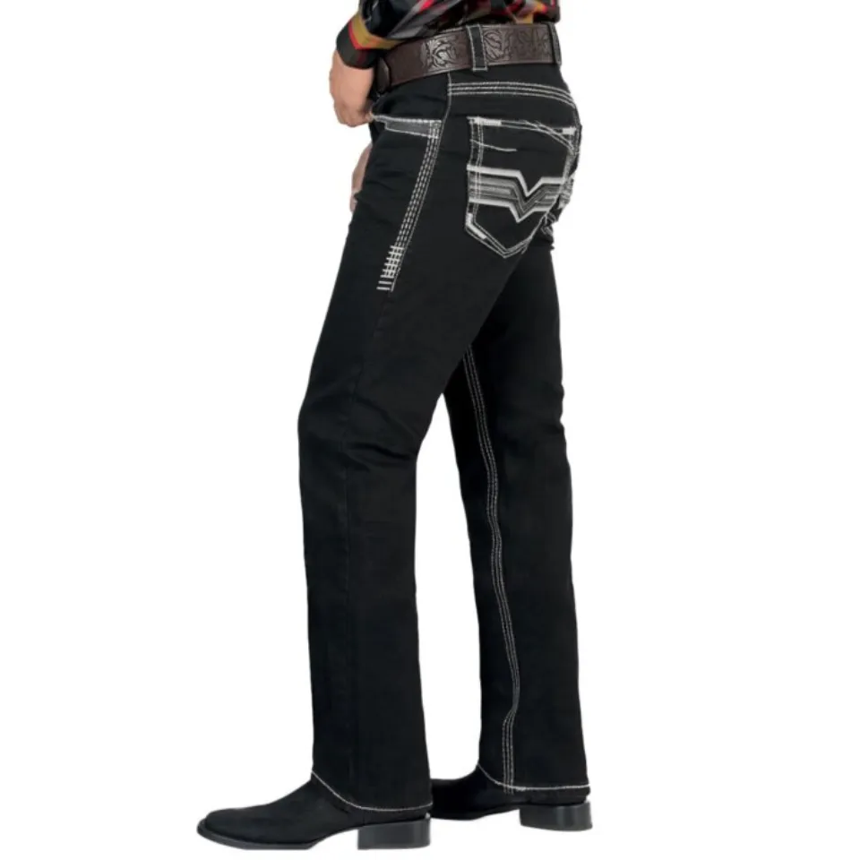 Jeans Vaqueros Negros Lamasini Moderno 1868