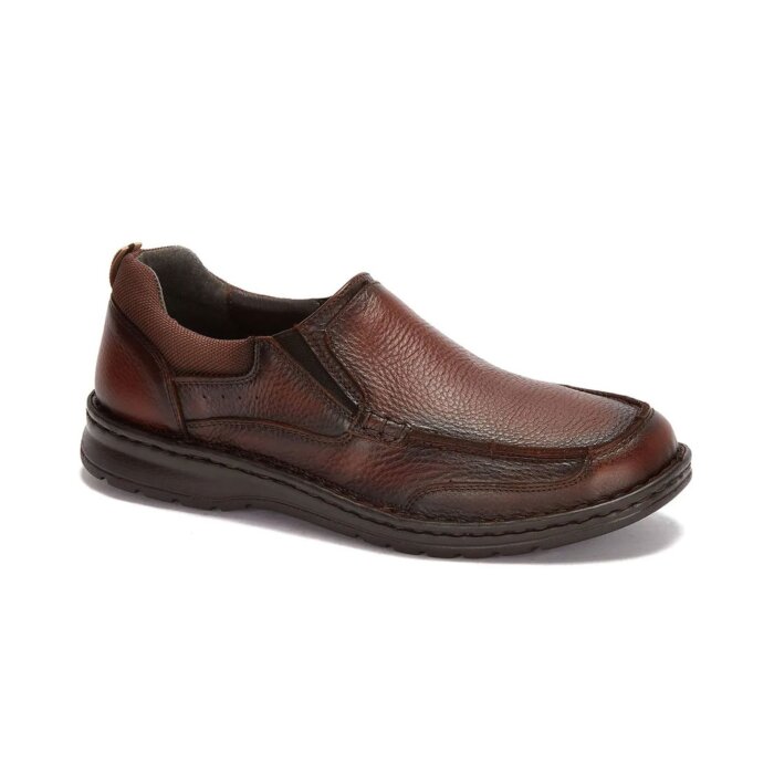 Zapatos De Piel Con Costura Opanka Para Hombre Color Café
