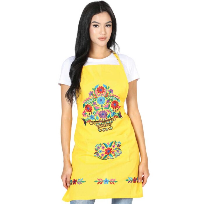 Mandil Artesanal Bordado 603153 Amarillo