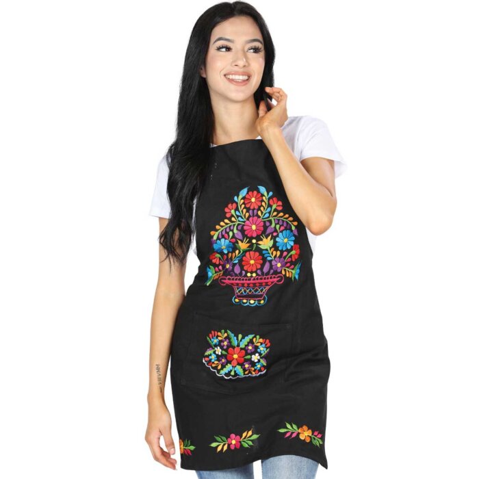 Mandil Artesanal Bordado 603156 Negro