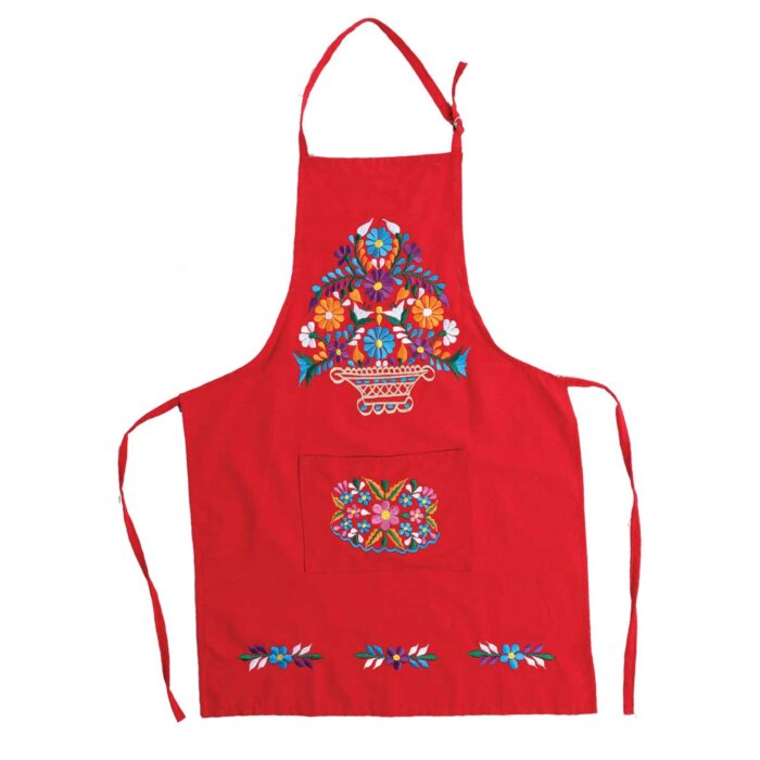 Mandil Artesanal Bordado 603195 Rojo