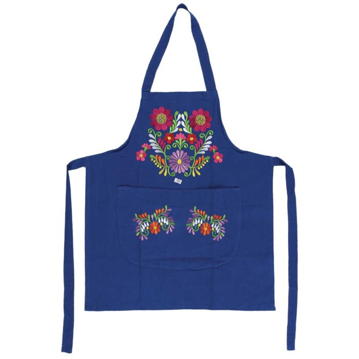 Mandil Artesanal Bordado 603196 Azul