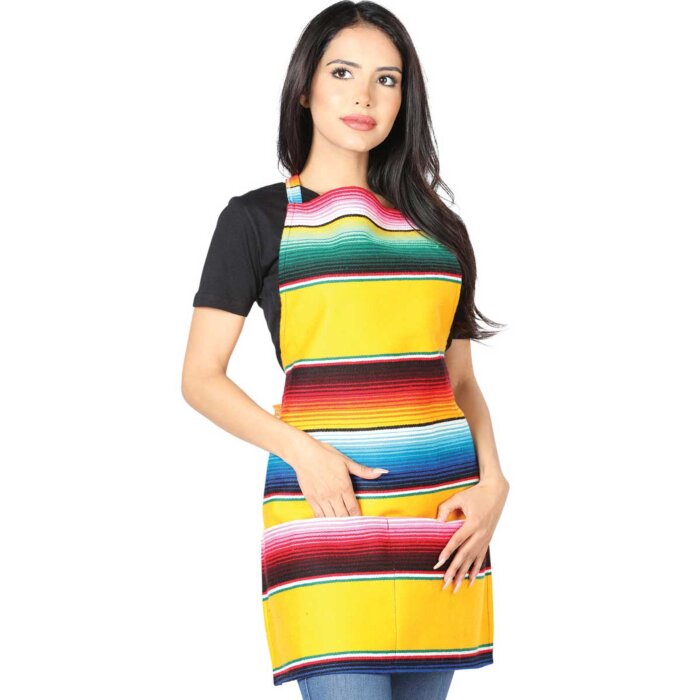Mandil Artesanal Diseño Sarape 603580 Amarillo