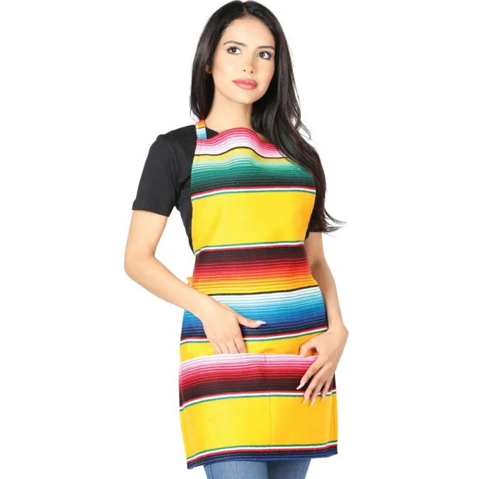 Mandil Artesanal Diseño Sarape 603580 Amarillo