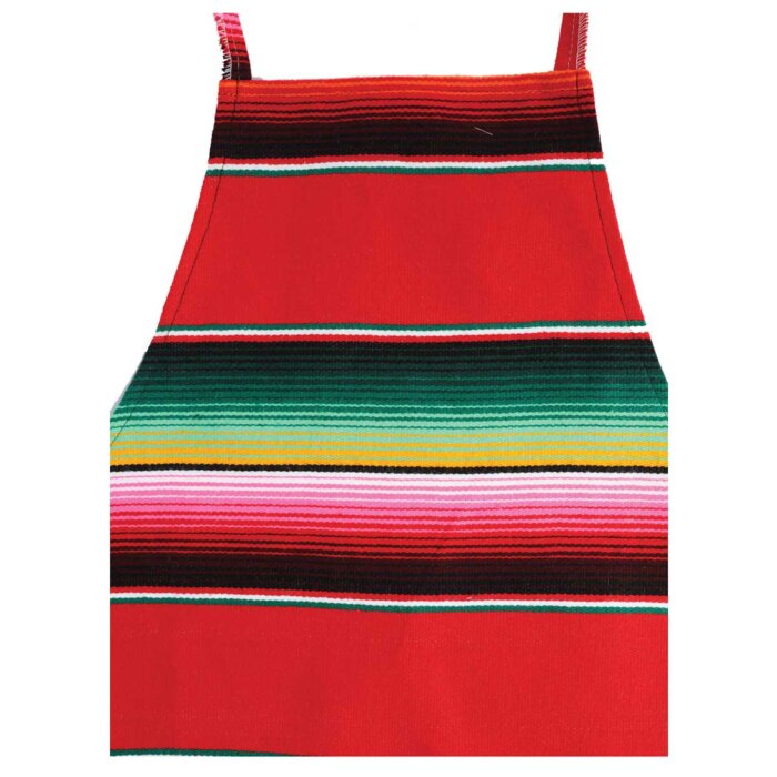 Mandil Artesanal Diseño Sarape 603582 Rojo