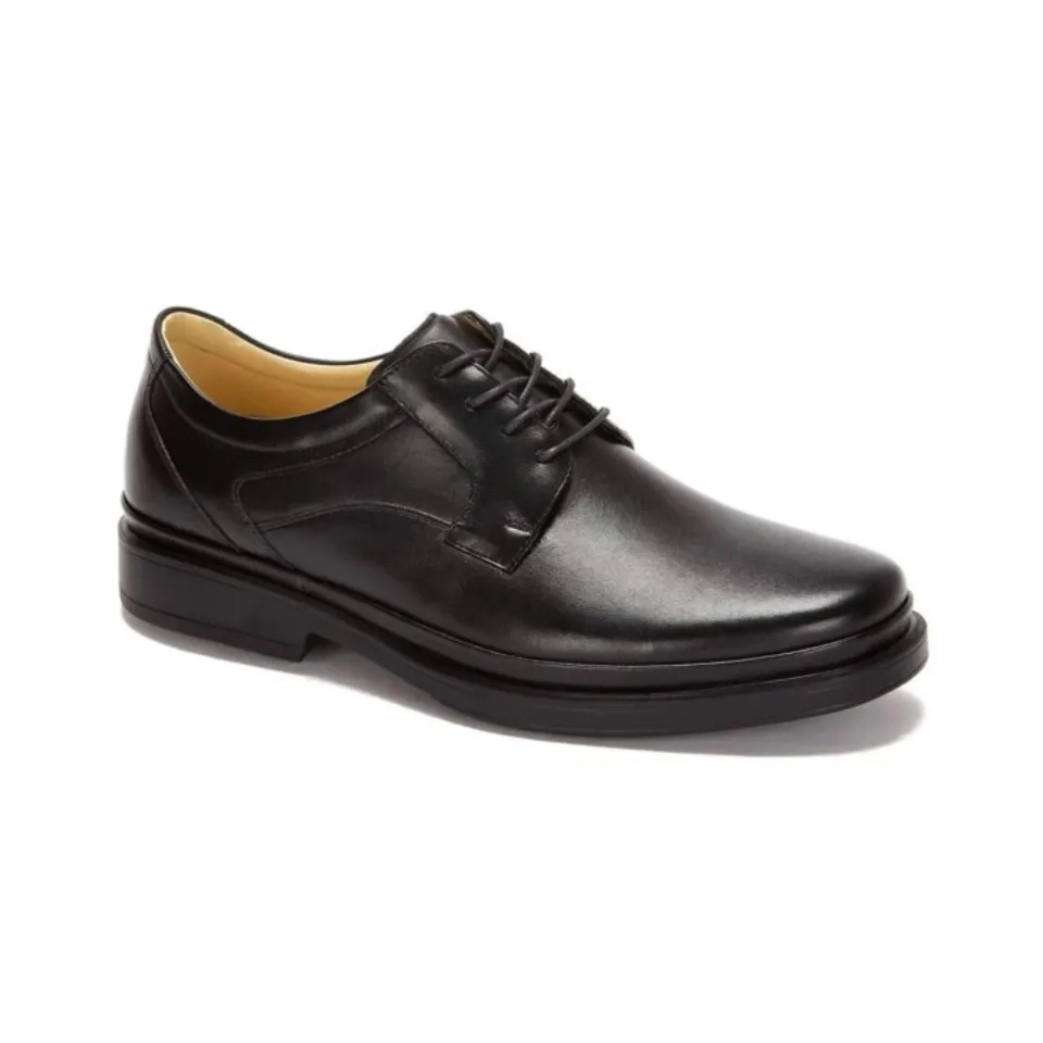 Zapato Comfort Agujetas Piel Borrego De Hombre 328-0621 Negro