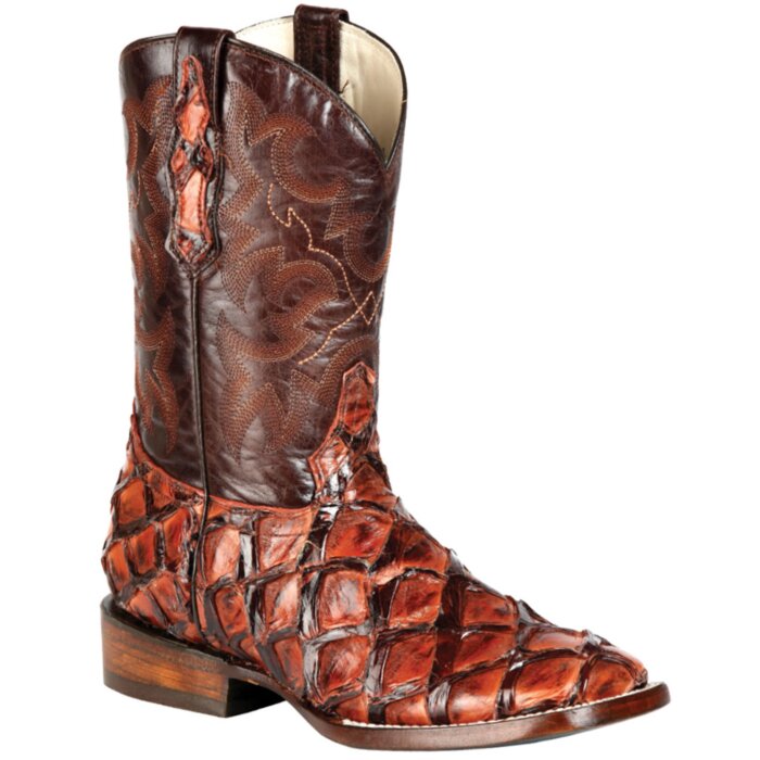 Botas Rodeo Exóticas Monster Fish Color Cognac 100 Años 51361