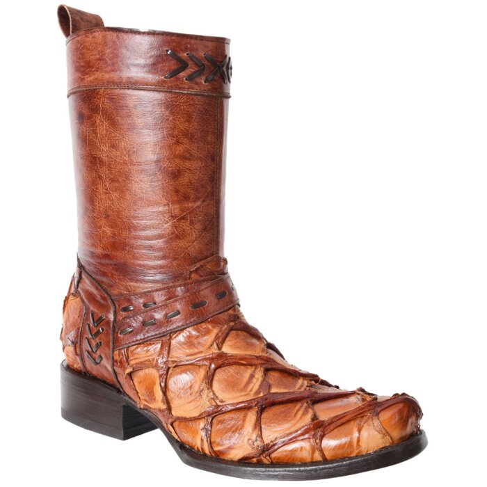 Pirarucu Original Bota Con Zipper WD 10-001 Color Coñac