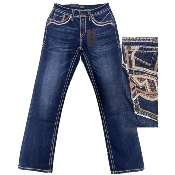Pantalones Mezclilla Modern Boot Montero 4593 Color Dark Blue
