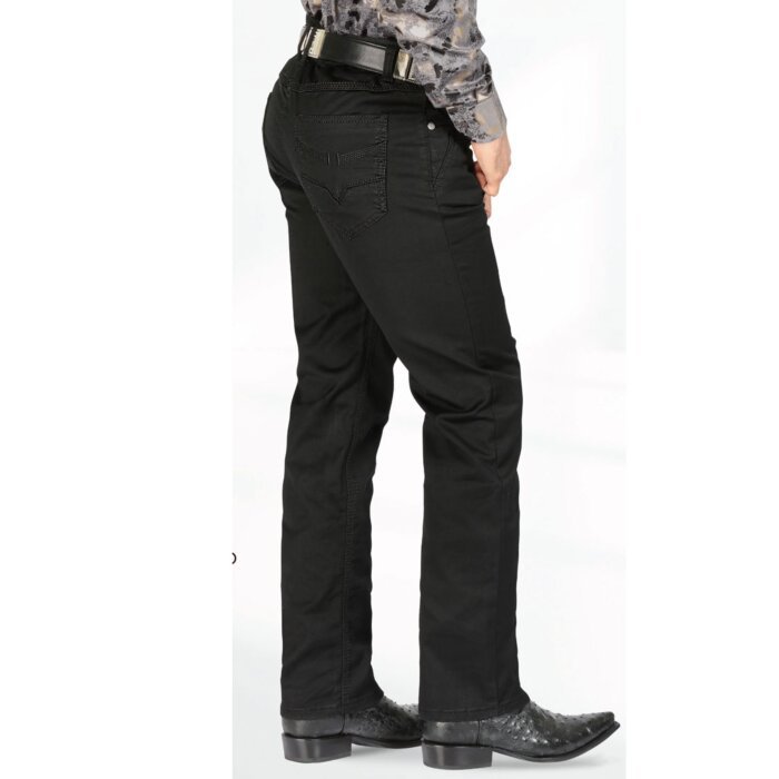 Pantalón Stretch De Hombre Lamasini 2846 Color Negro