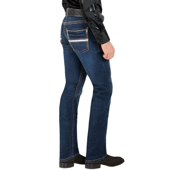 Pantalones Para Hombre Mezclilla Stretch Lam 9022 Color Dark Blue