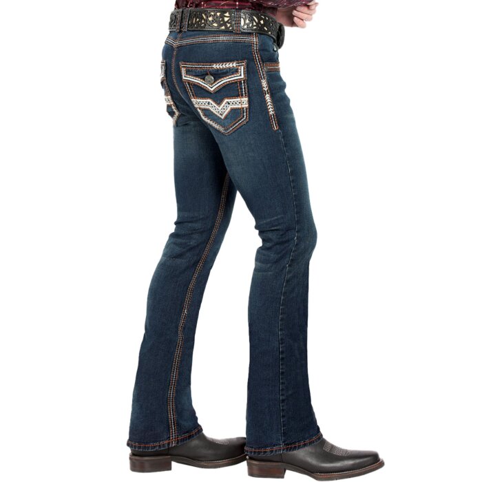 Pantalón Mezclilla De Hombre Dark Blue Lamasini 1851