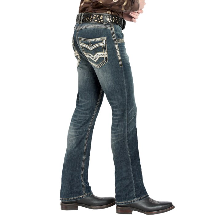 Pantalón Mezclilla De Hombre M Blue Lamasini 1851