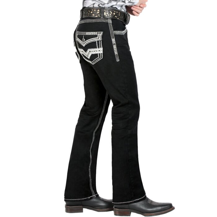 Pantalón Negro Mezclilla De Hombre 1851