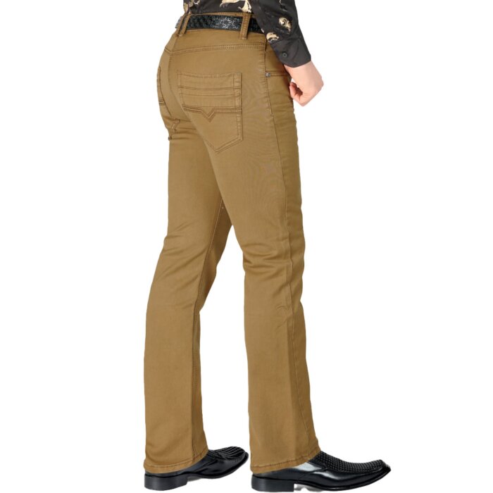 Pantalón Stretch Color Mostaza Para Hombre Montero 5573