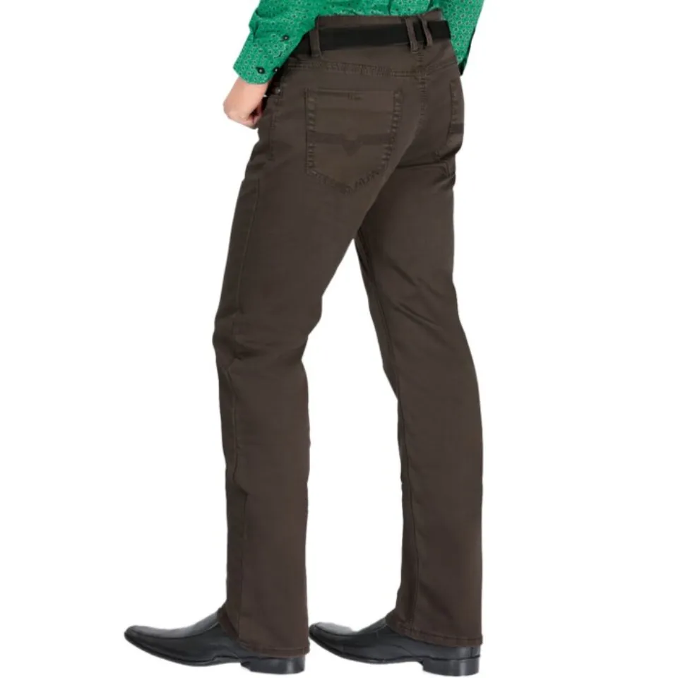 Pantalón Stretch Color Café Para Hombre Montero 5602