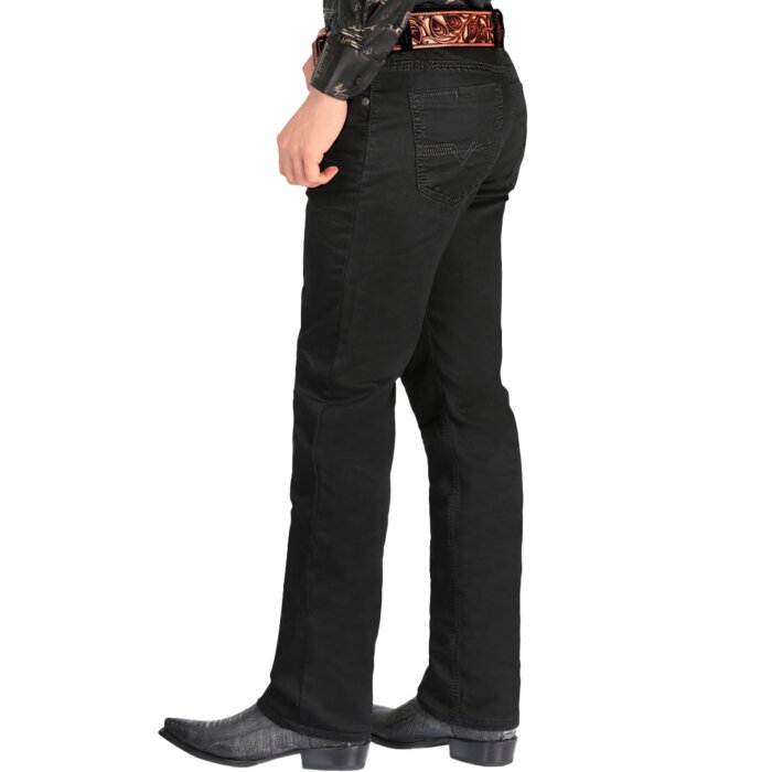 Pantalón Color Negro Stretch Para Hombre Montero 5602
