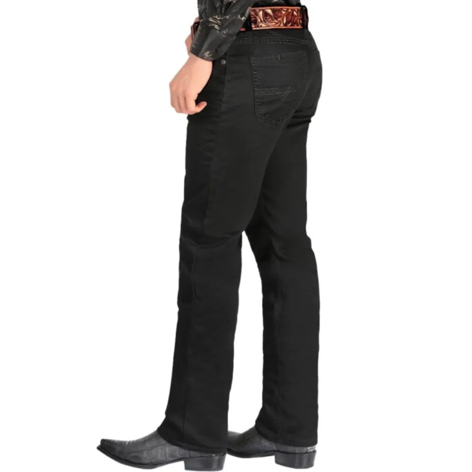 Pantalón Color Negro Stretch Para Hombre Montero 5602