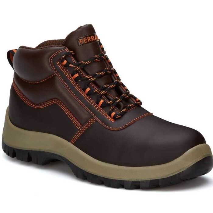 Zapato industrial Ferrato 18193 Color Café Oscuro