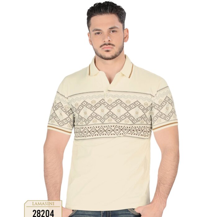 Playera De Moda Color Beige Moda Lamasini 28204