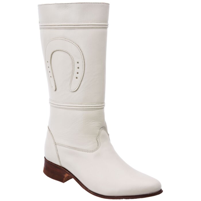 Botas Escaramuza De Mujer Piel Napa Color Hueso WD 11-459