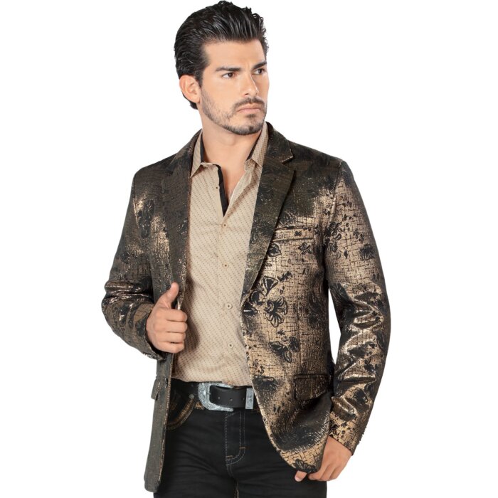 Saco Fino Negro-Dorado Lamasini 502