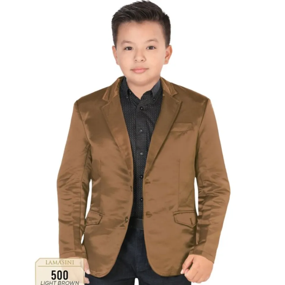 Saco Para Niño Color Café Claro Lamasini 500