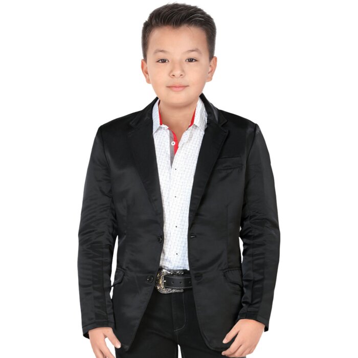Saco Para Niño Color Negro Lamasini 500