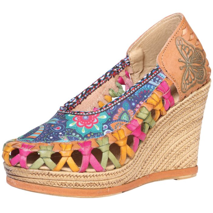 Huarache Artesanal De Piel 601934 Multicolor