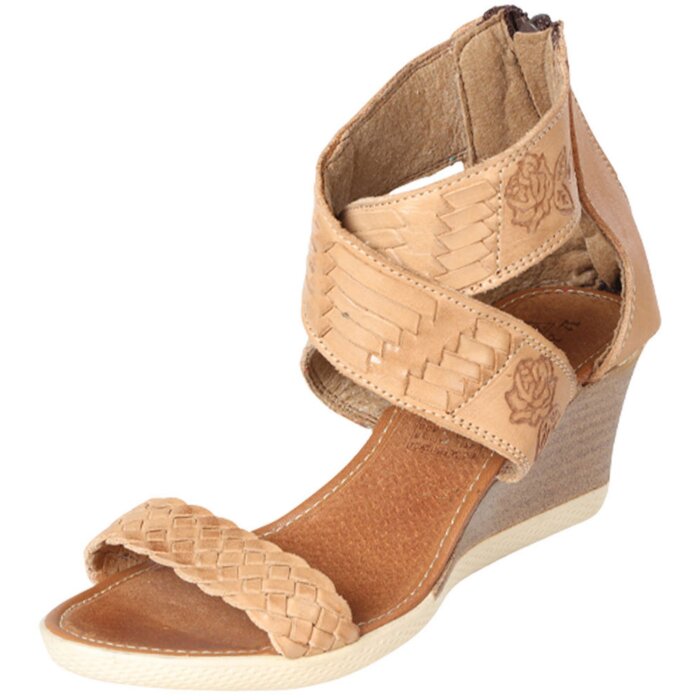 Sandalia Artesanal De Mujer 602953 Tan