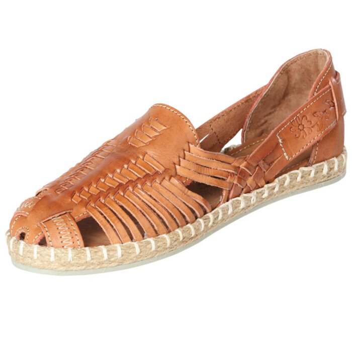 Huarache Artesanal De Mujer Piel Canela 602962