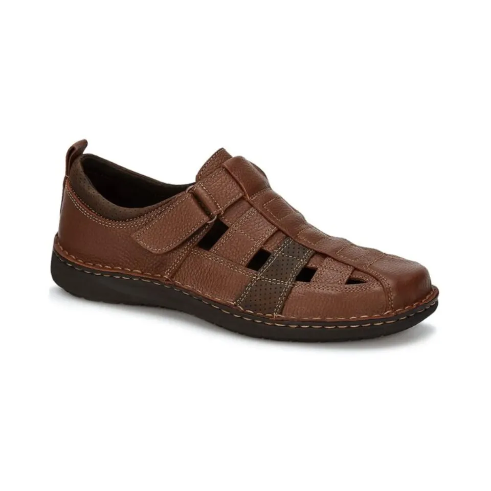 Sandalias De Piel Para Hombre Ferrato 273-84109 Color Café